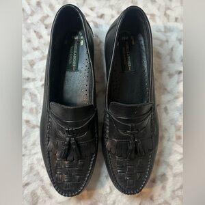 Hill & archer-11 mens Black Tassel Loafers